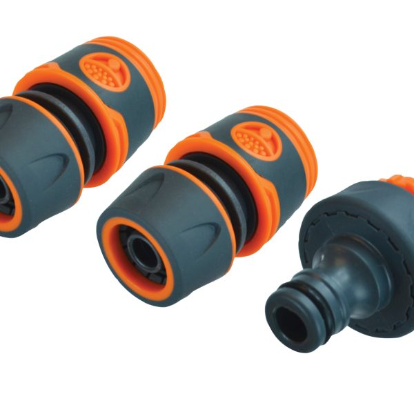 FAITHFULL 3/4in Plastic Hose Fittings Kit, 3 Piece