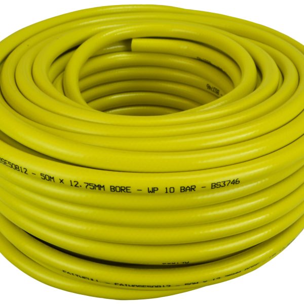 FAITHFULL Heavy-Duty Reinforced Builder's Hose 50m 12.5mm (1/2in) Diameter