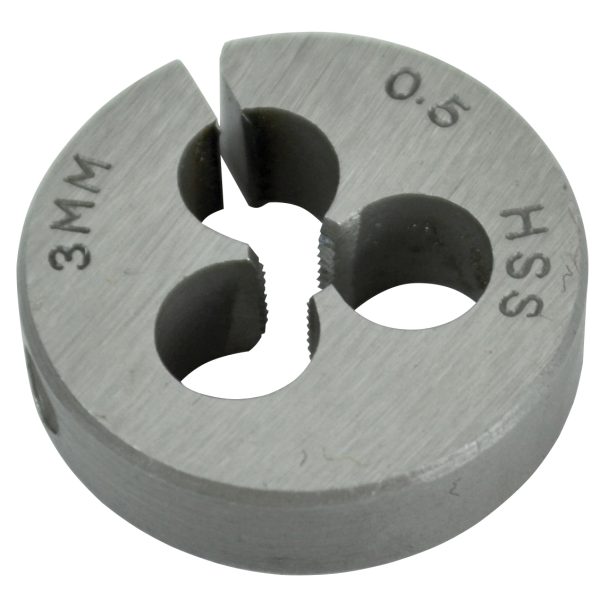 FAITHFULL HSS Straight Flute Split Die M3 x 0.5, 13/16in OD