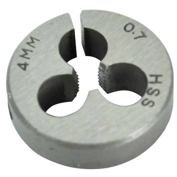 FAITHFULL HSS Straight Flute Split Die M4 x 0.7, 13/16in OD