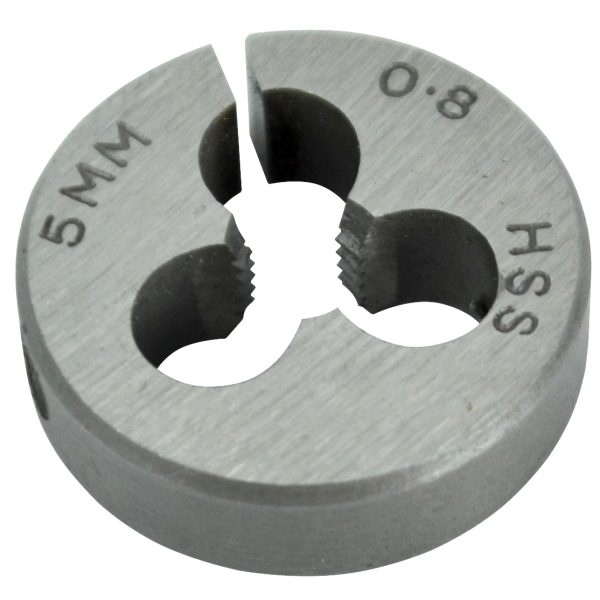 FAITHFULL HSS Straight Flute Split Die M5 x 0.8,, 13/16in OD