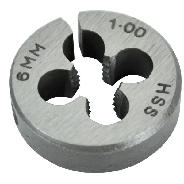 FAITHFULL HSS Straight Flute Split Die M6 x 1.0, 13/16in OD