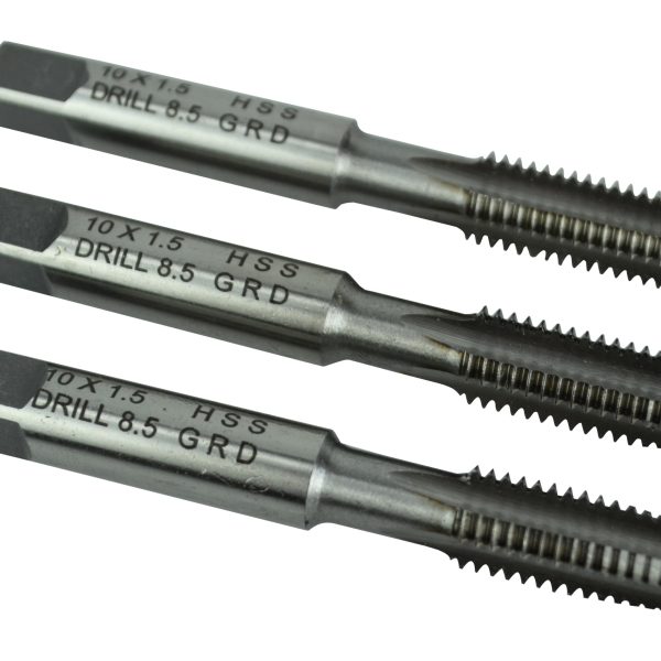 FAITHFULL HSS Straight Flute Tap Set M10 x 1.50, 3 Piece