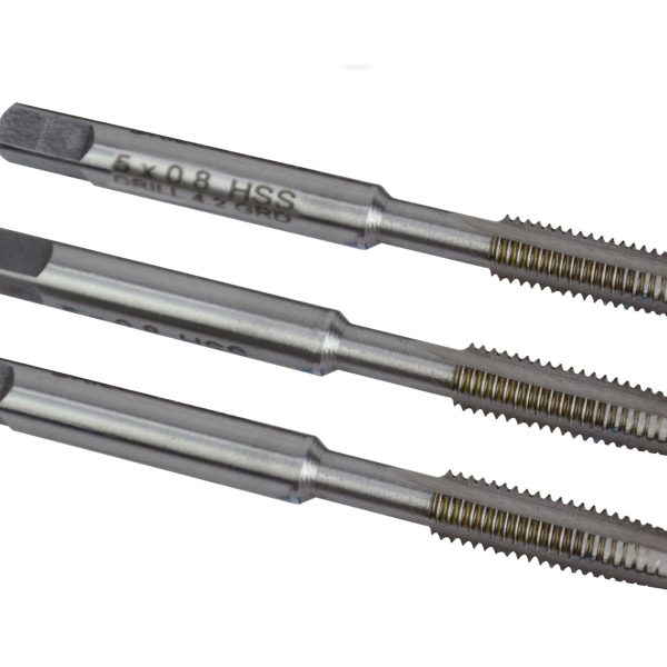 FAITHFULL HSS Straight Flute Tap Set M5 x 0.8, 3 Piece