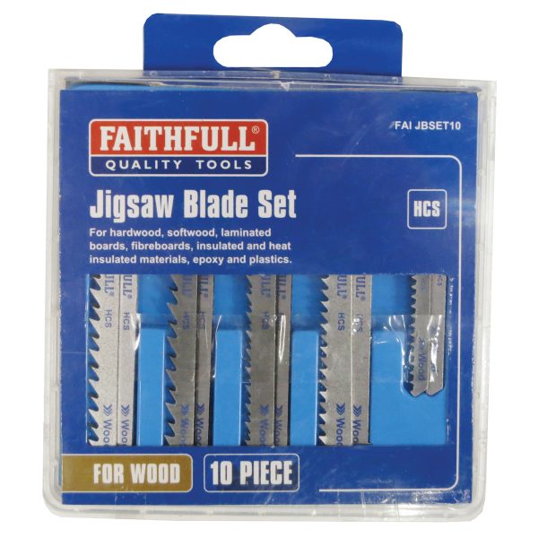 FAITHFULL Jigsaw Blade Set of 10 Assorted