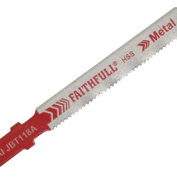 FAITHFULL 8009-HSS Metal Cutting Jigsaw Blades Pack of 5 T118A
