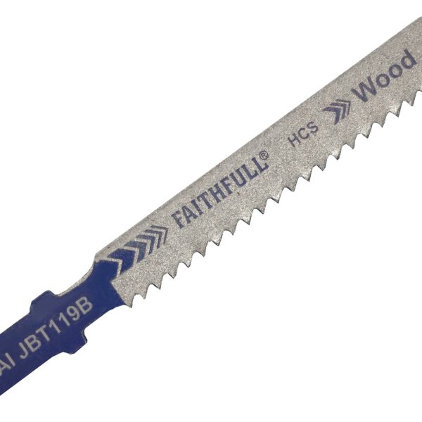 FAITHFULL Wood Jigsaw Blades Pack of 5 T119B