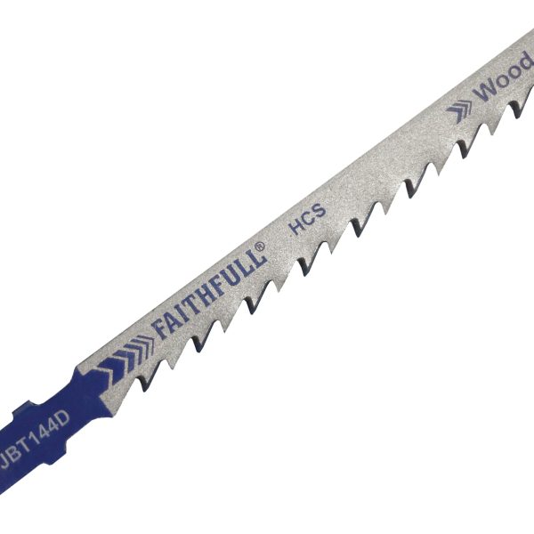 FAITHFULL Wood Jigsaw Blades Pack of 5 T144D