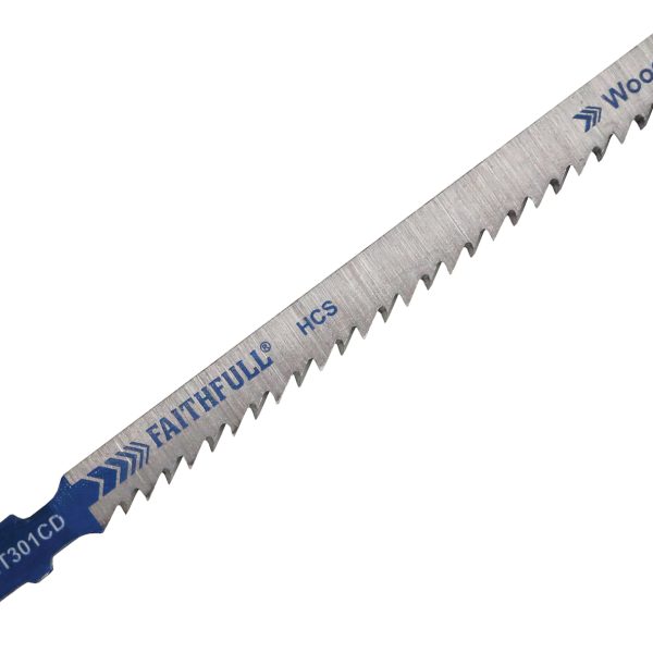 FAITHFULL Wood Jigsaw Blades Pack of 5 T301CD