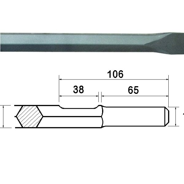 FAITHFULL Kango Shank Chisel 380mm (914118)