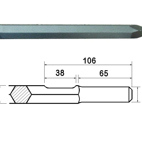 FAITHFULL Kango Shank Point 380mm (914112)