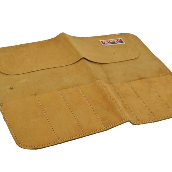 FAITHFULL 8 Pocket Leather Chisel Roll 33 x 47cm