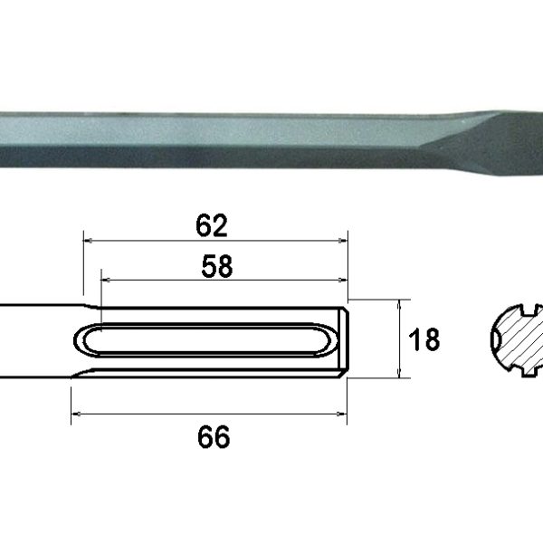 FAITHFULL SDS Max Chisel 300mm