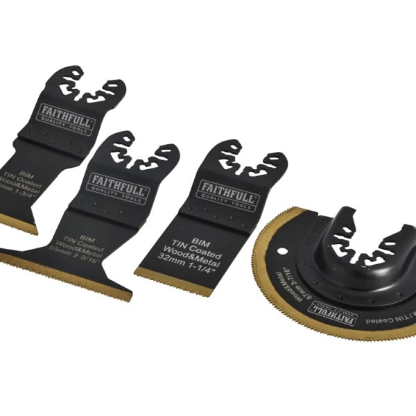 FAITHFULL Multi-Function Titanium Blade Set 4 Piece