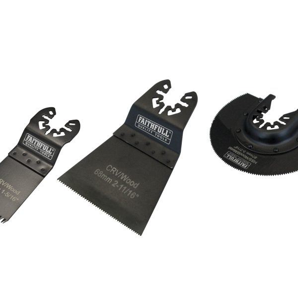FAITHFULL Multi-Function Tool Blade Set, 3 Piece