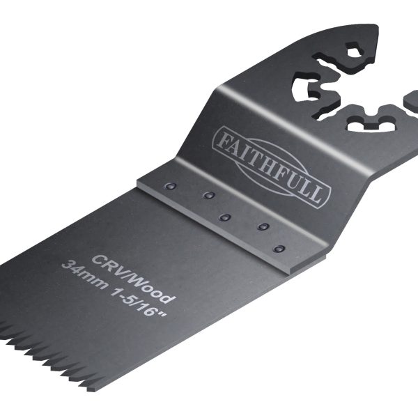 FAITHFULL Multi-Function Tool CrV Flush Cut Wood Blade Ground Side Set 34mm