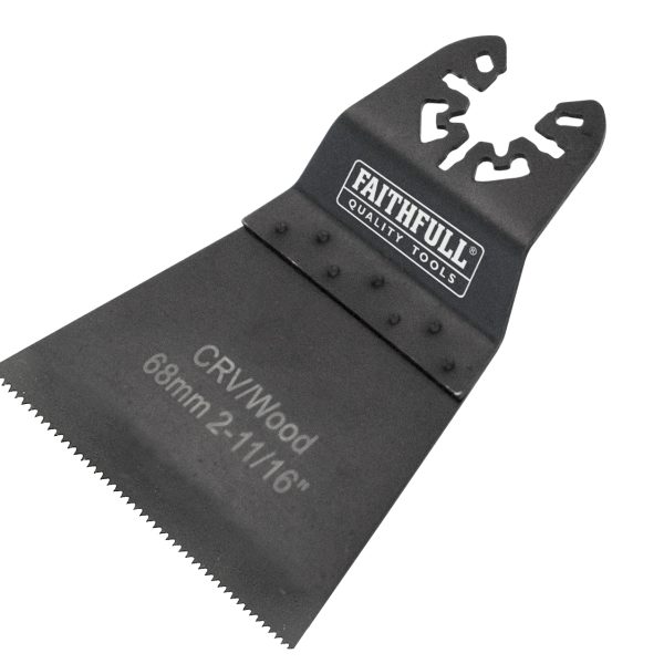 FAITHFULL Multi-Function Tool CrV Flush Cut Wood Blade Side Set 68mm