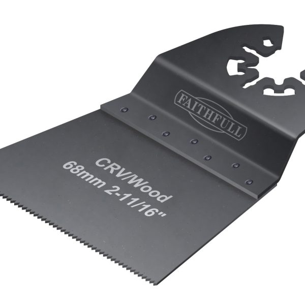 FAITHFULL Multi-Function Tool CrV Flush Cut Wood Blade Side Set 68mm (Pack 5)