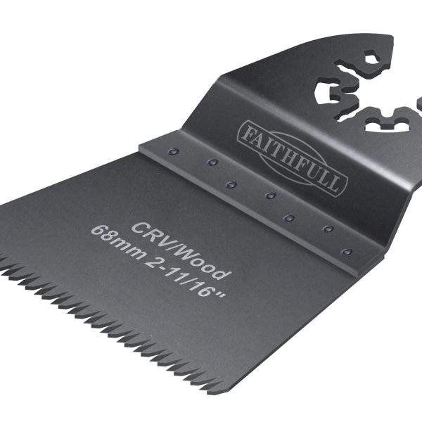 FAITHFULL Multi-Function Tool CrV Flush Fast Cut Wood Ground Side Set 68mm (Pack 5)