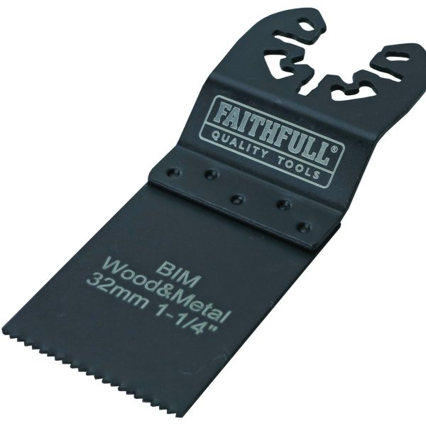 FAITHFULL Bi-Metal Flush Cut Wood/Metal Blades 32mm (Pack 5)