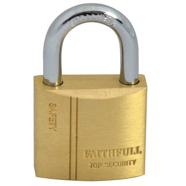 FAITHFULL Brass Padlock 30mm 3 Keys