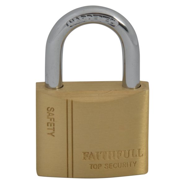 FAITHFULL Brass Padlock 40mm 3 Keys
