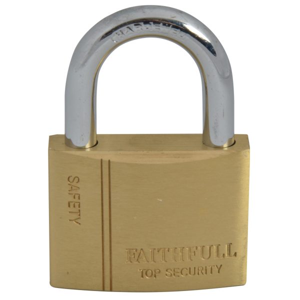 FAITHFULL Brass Padlock 50mm 3 Keys