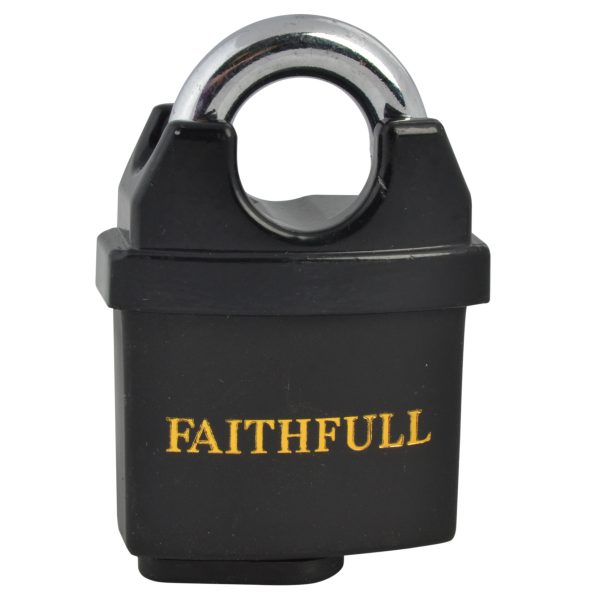 FAITHFULL PVC Coated Brass Padlock 50mm