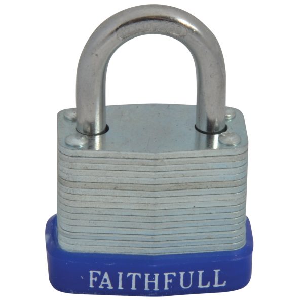 FAITHFULL Laminated Steel Padlock 30mm 3 Keys