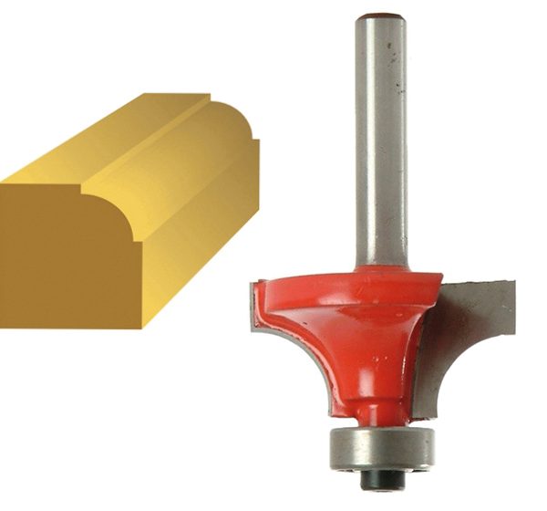 FAITHFULL Router Bit TCT 9.5mm Rounding Over 1/4in Shank