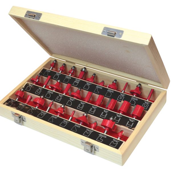 FAITHFULL 1/4in TCT Router Bit Set, 30 Piece