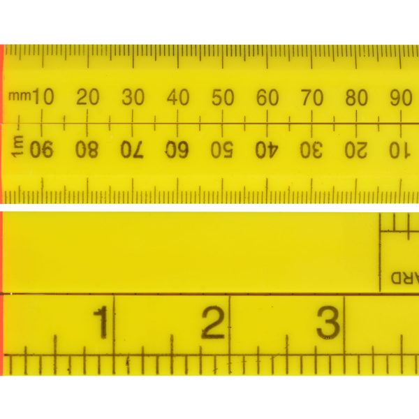 FAITHFULL Folding Rule Yellow ABS Plastic 1m / 39in