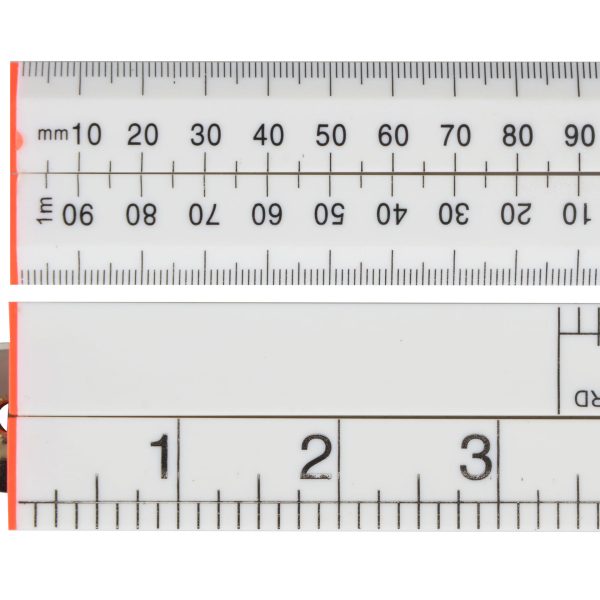 FAITHFULL Folding Rule White ABS Plastic 1m / 39in