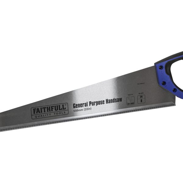 FAITHFULL General-Purpose Hardpoint Handsaw 550mm (22in) 8 TPI