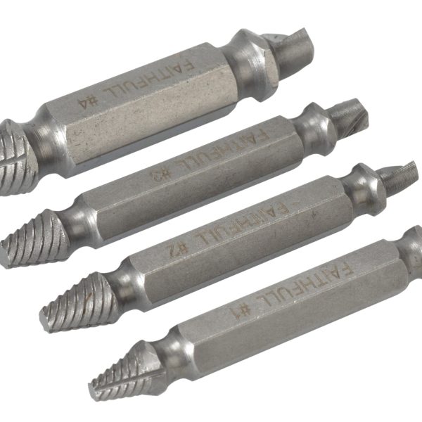 FAITHFULL Screw Extractor Set, 4 Piece