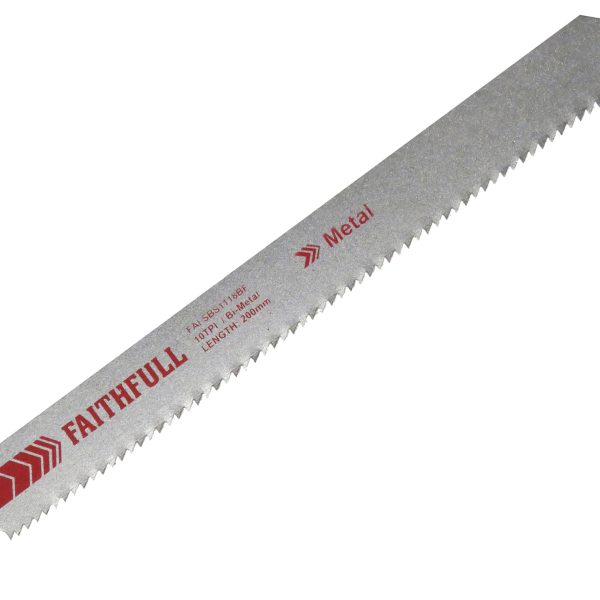 FAITHFULL S1118BF Sabre Saw Blade Metal 200mm 10 TPI (Pack of 5)