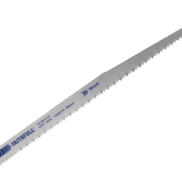 FAITHFULL S1411D Sabre Saw Blade Wood 300mm 6 TPI (Pack of 5)