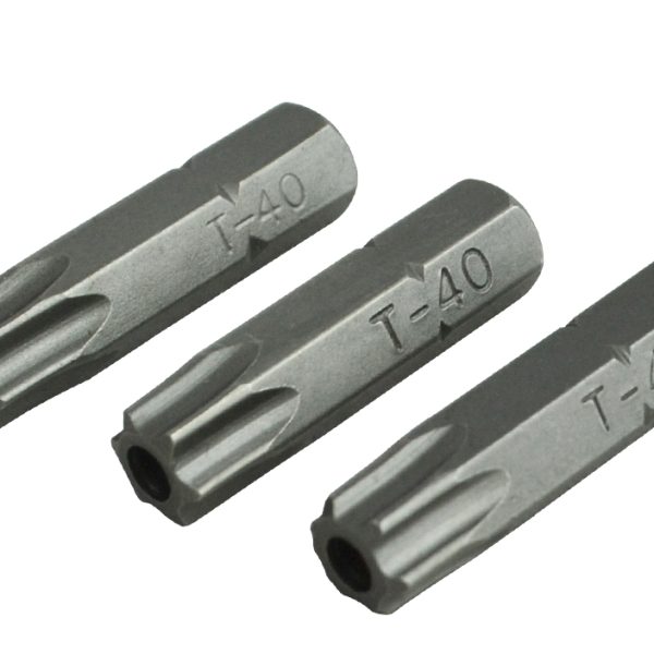 FAITHFULL Security S2 Grade Steel Screwdriver Bits T40S x 25mm (Pack 3)