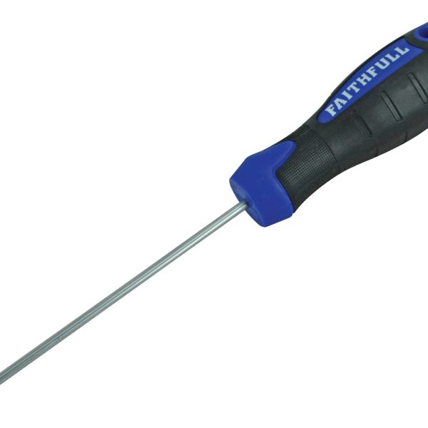 FAITHFULL Soft Grip Screwdriver Flared Slotted Tip 5.5 x 100mm