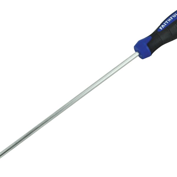 FAITHFULL Soft Grip Screwdriver Flared Slotted Tip 10.0 x 250mm