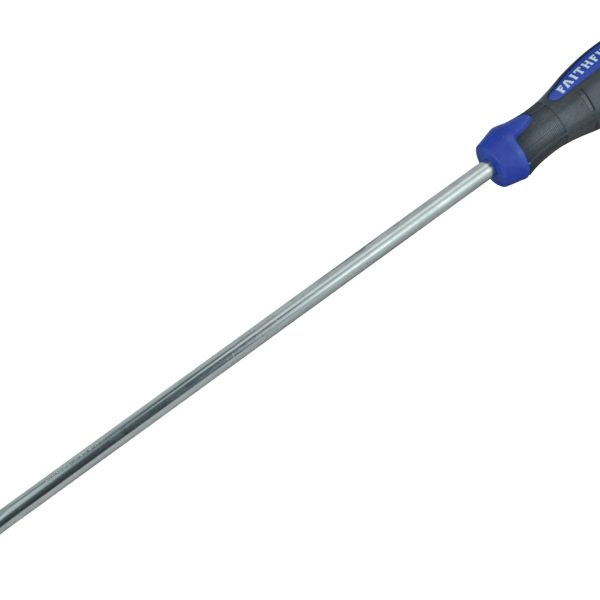 FAITHFULL Soft Grip Screwdriver Flared Slotted Tip 10.0 x 300mm