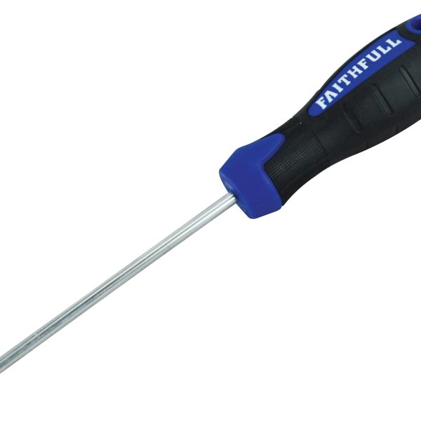 FAITHFULL Soft Grip Screwdriver Parallel Slotted Tip 4.0 x 100mm