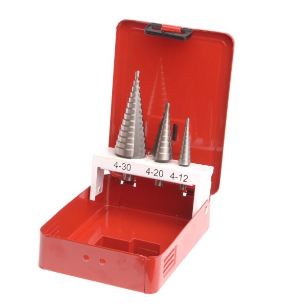 FAITHFULL HSS Step Drill Bit Set of 3 4-30mm