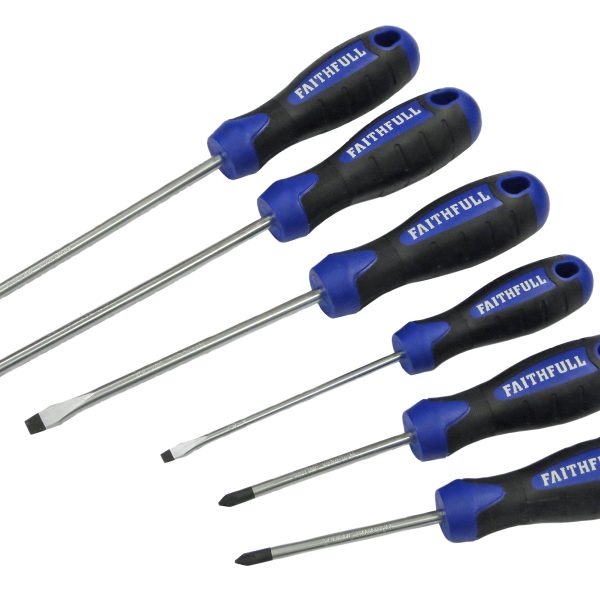 FAITHFULL Boxed Soft Grip Screwdriver Set, 6 Piece