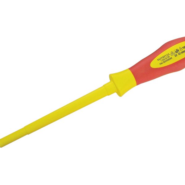 FAITHFULL VDE Soft Grip Screwdriver Parallel Slotted Tip 6.5 x 150mm