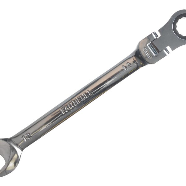 FAITHFULL Ratchet Combination Spanner Flex Head CV 12mm
