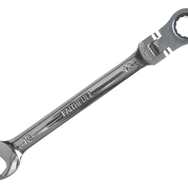 FAITHFULL Ratchet Combination Spanner Flex Head CV 13mm