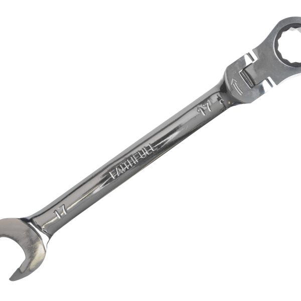 FAITHFULL Ratchet Combination Spanner Flex Head CV 18mm