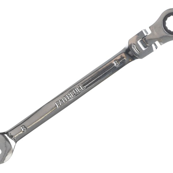 FAITHFULL Ratchet Combination Spanner Flex Head CV 9mm