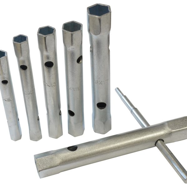 FAITHFULL Box Spanner Set + Tommy Bar 6 Piece 8-19mm